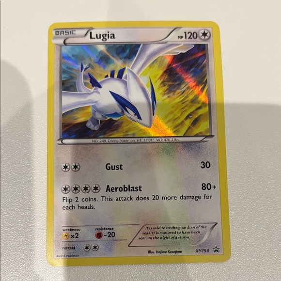Pokemon Other - Pokemon Lugia Holographic Card Yellow Border